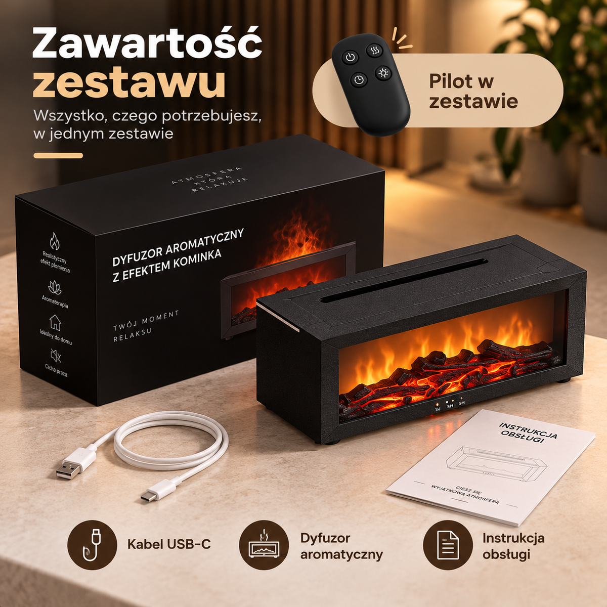 Flamora™ - Dyfuzor z Efektem Kominka